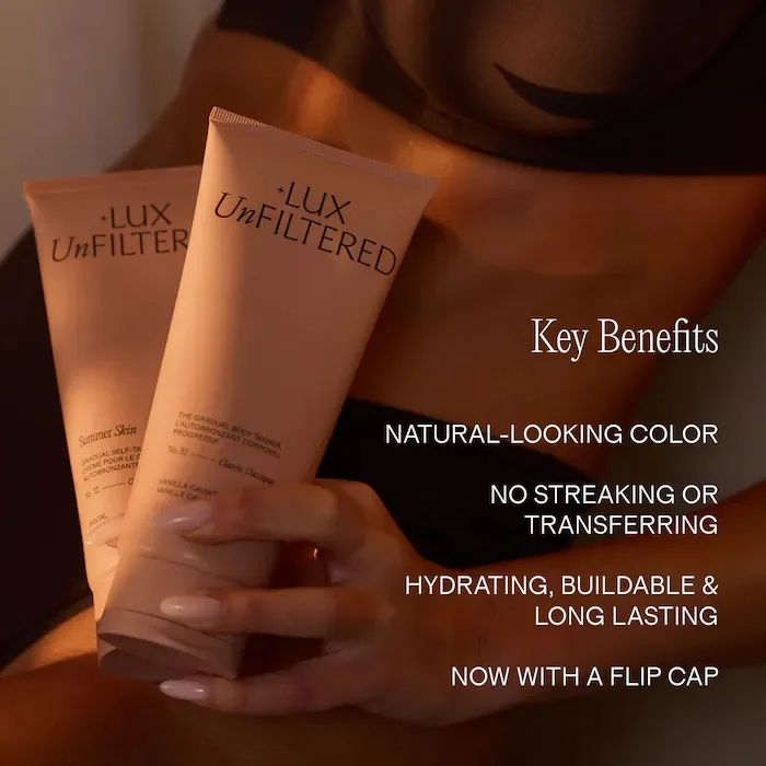 Lux Unfiltered Summer Skin Hydrating Gradual Self-Tanning Body Cream in Vanilla Caviar