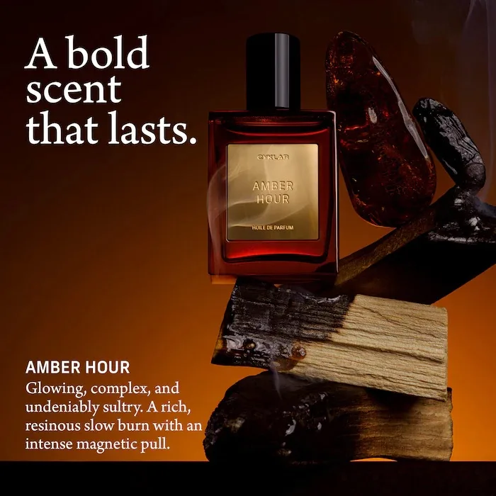 CYKLAR Amber Hour Roll-On Perfume Oil with Palo Santo and Tonka Bean