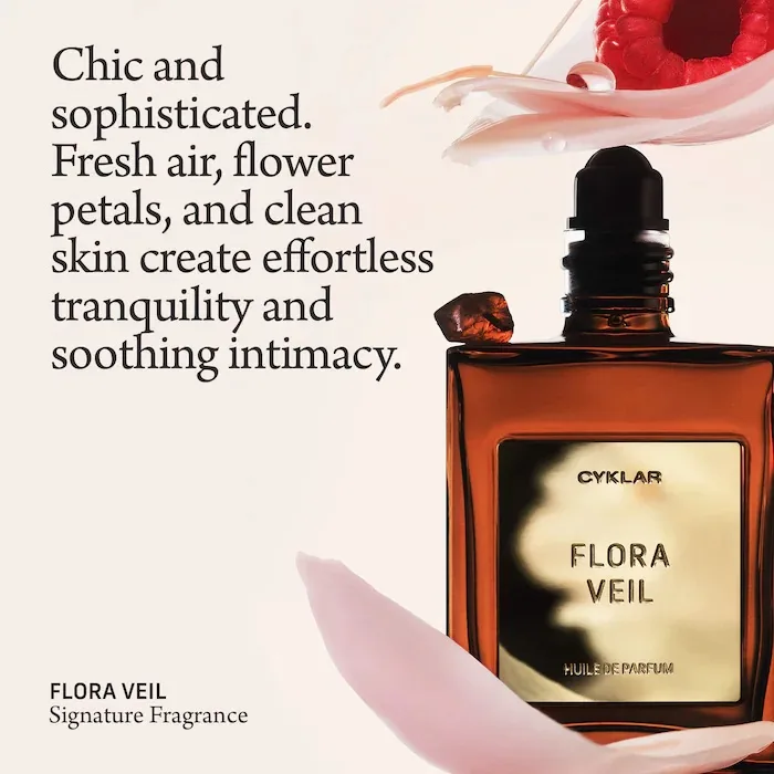 CYKLAR Flora Veil Roll-On Perfume Oil with Skin Musk and Peony