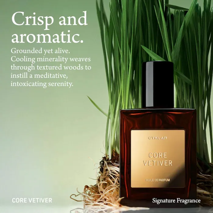 CYKLAR Core Vetiver Roll-On Perfume Oil with Driftwood and Citrus Zest