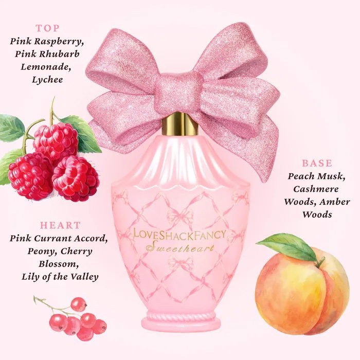 LoveShackFancy Sweetheart Eau de Parfum with Raspberry and Peach