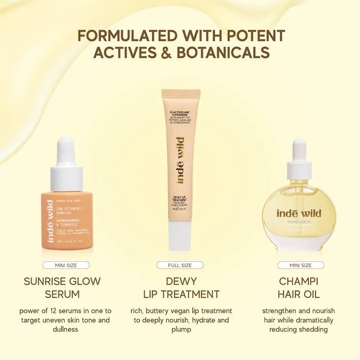 inde wild Skin and Hair Bestsellers Trio Set
