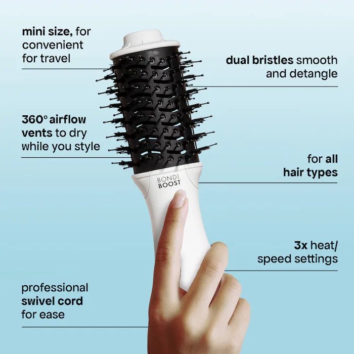 BondiBoost Mini Blowout Brush Pro 3-in-1 Hair Dryer Brush
