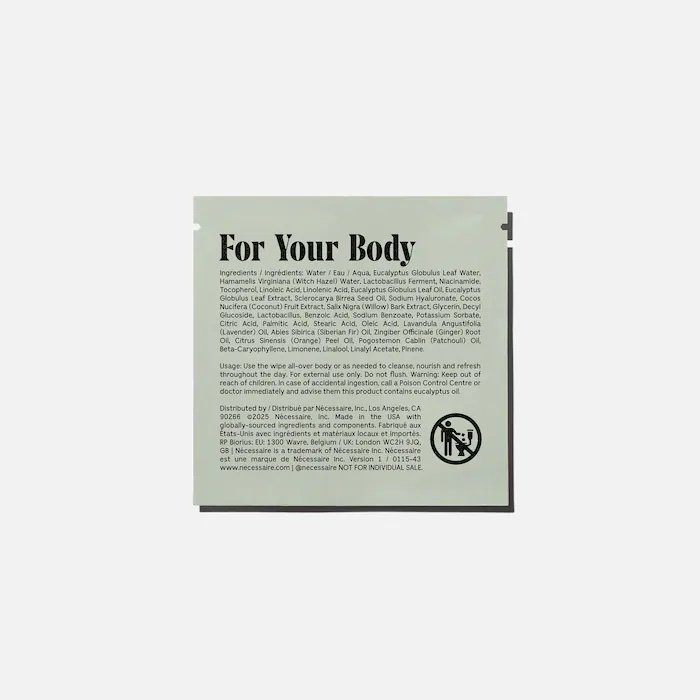 Nécessaire The Body Wipe Eucalyptus 20ct