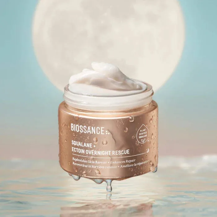 Biossance Ectoin Overnight Rescue Deep Repair Night Moisturizer + Squalane