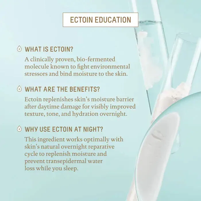 Biossance Ectoin Overnight Rescue Deep Repair Night Moisturizer + Squalane