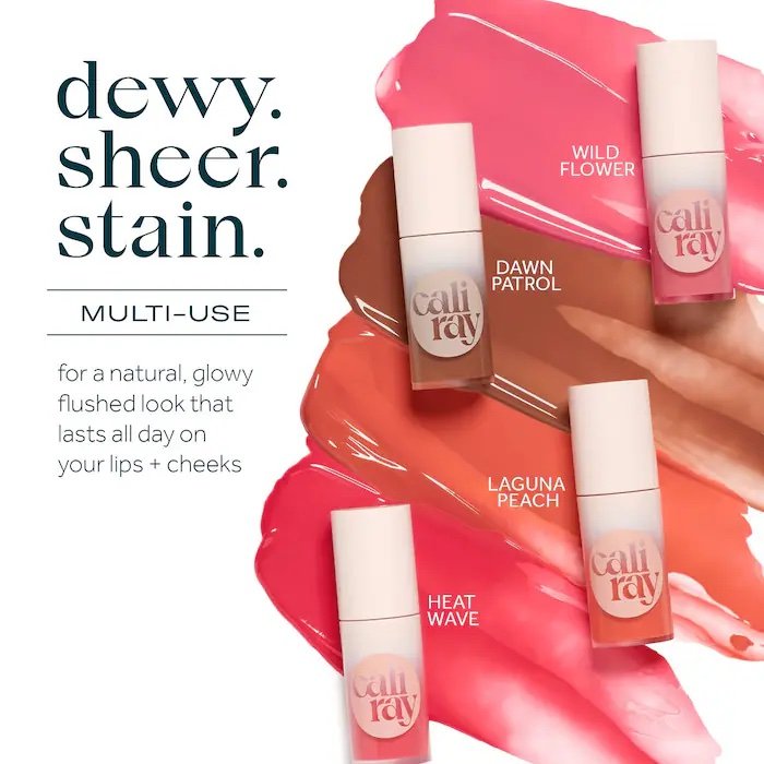 caliray Socal Superbloom Dewy Lip & Cheek Soft Stain Tint