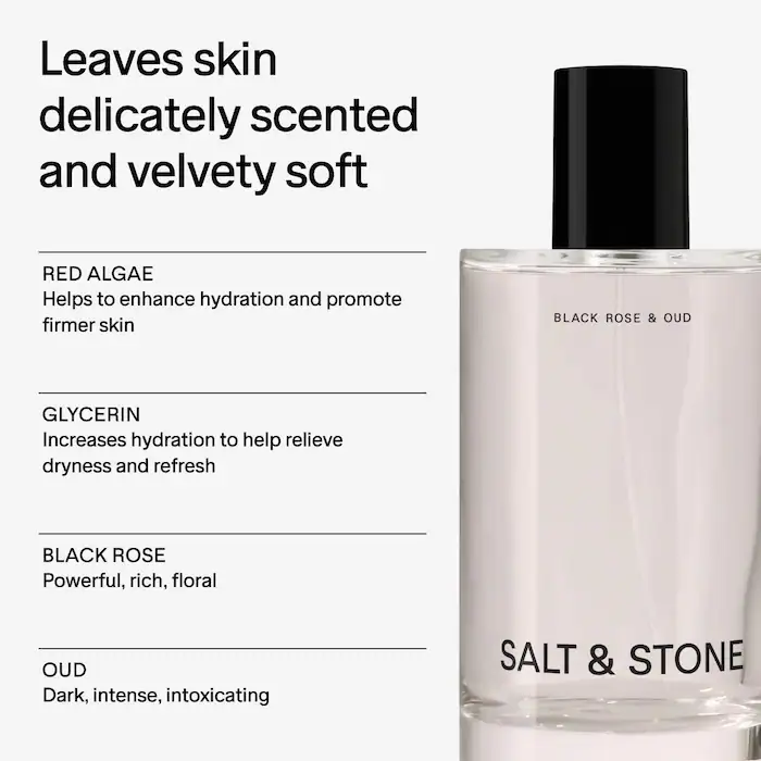 Salt & Stone Black Rose & Oud Body Fragrance Mist