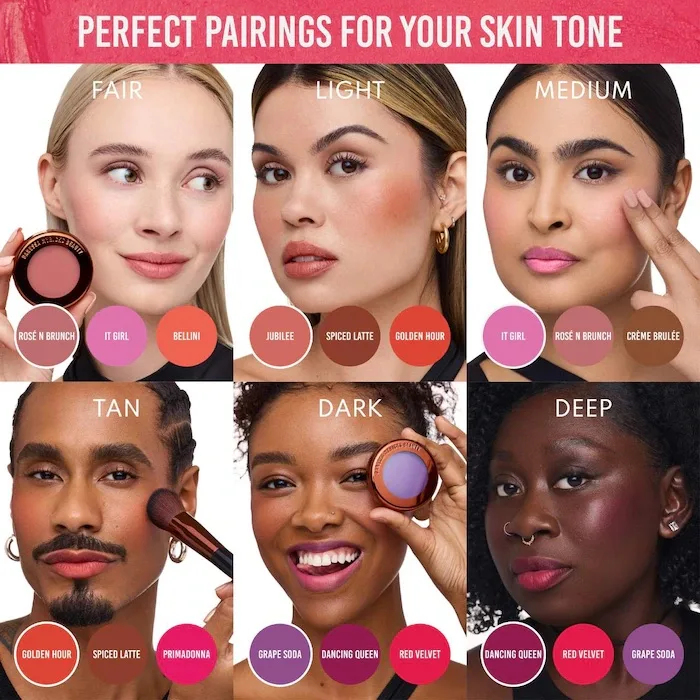 Danessa Myricks Beauty Yummy Skin Blurring Balm Powder Flushed – Matte Color for Cheek & Lip