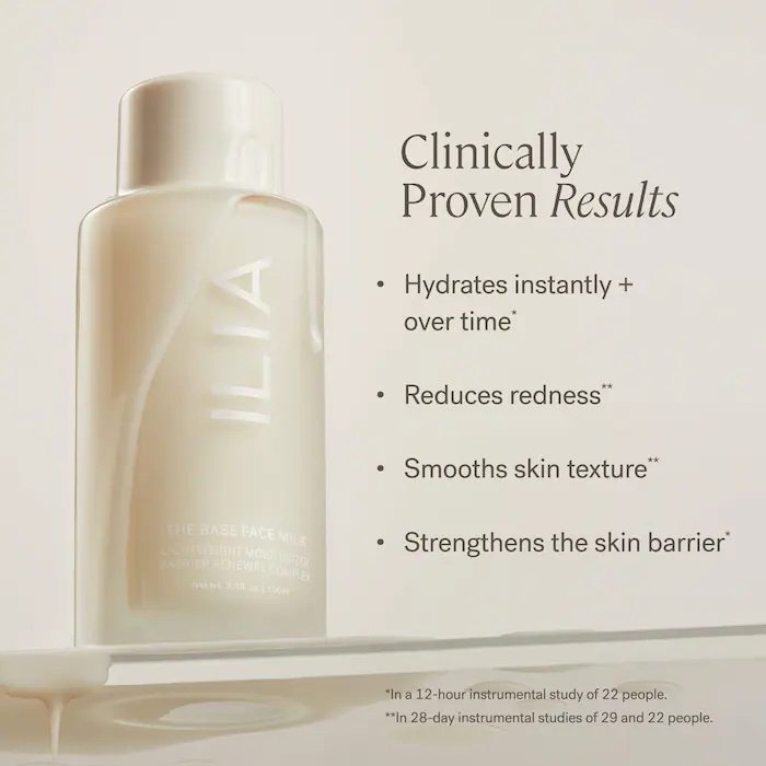 ILIA The Base Face Milk Essence & Lightweight Moisturizer with Hyaluronic Acid