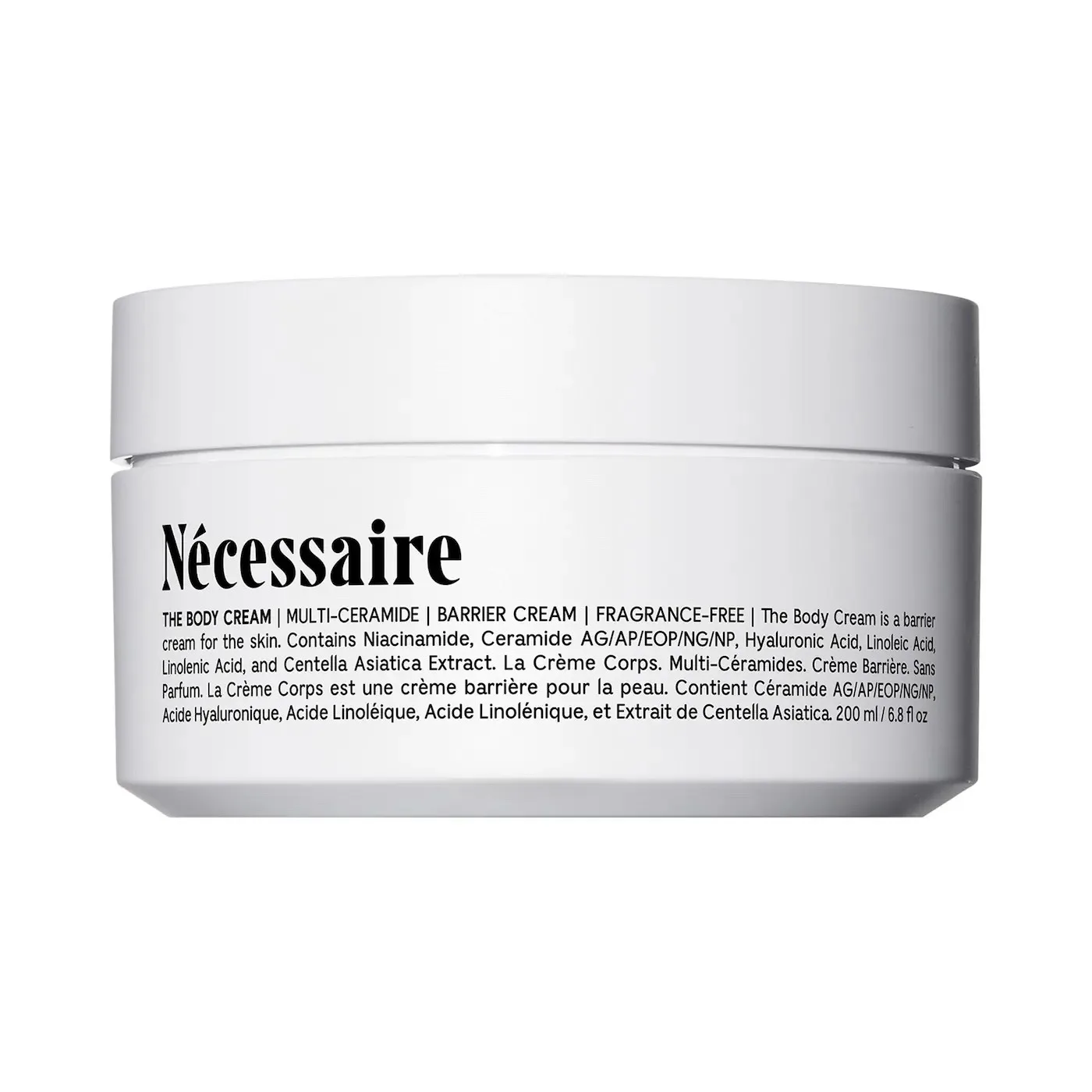 Nécessaire The Body Cream Fragrance-Free – Barrier Repair With 5% Niacinamide, 5 Essential Ceramides + Hyaluronic Acid