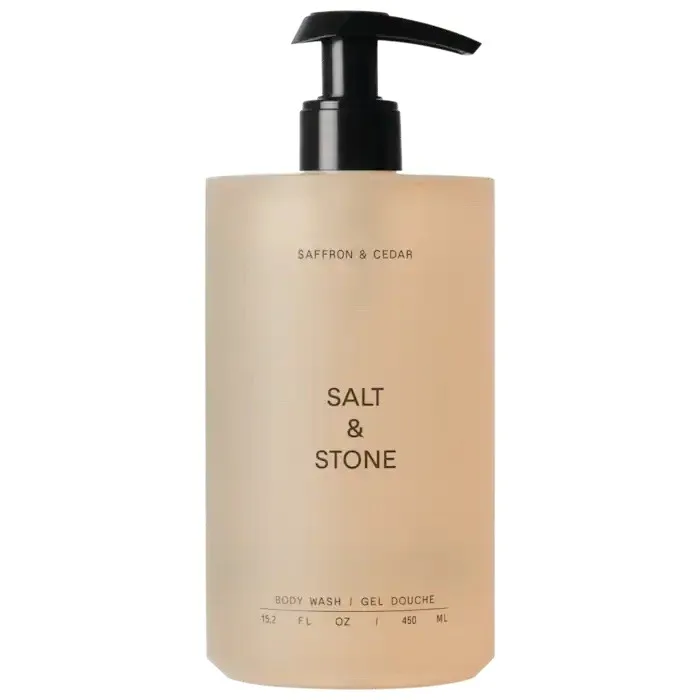 Salt & Stone Saffron & Cedar Body Wash with Niacinamide + Probiotics