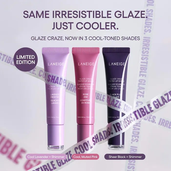 LANEIGE Glaze Craze Tinted Polypeptide Lip Serum Treatment