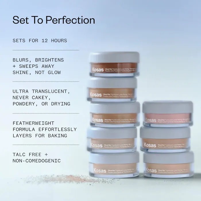 Kosas Cloud Set Loose Translucent Talc-Free Setting + Blurring Powder