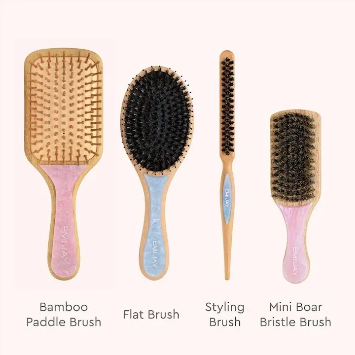 Emi Jay Bamboo Paddle Hair Brush in Pink Sugar