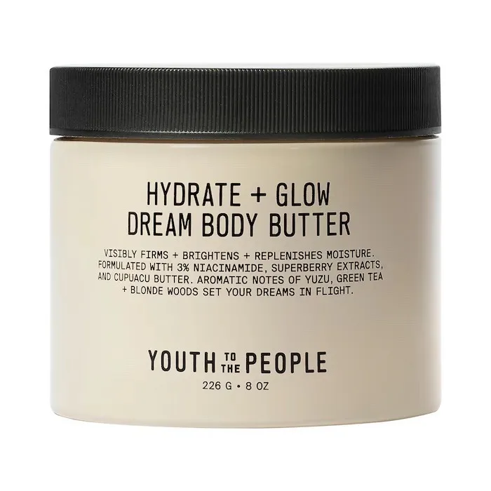 Youth To The People Superberry Firm + Glow Dream Body Butter with Niacinamide, Hyaluronic Acid + Antioxidants