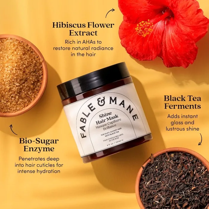 Fable & Mane Shine Hydrating Hair Mask for Fine to Medium Hair