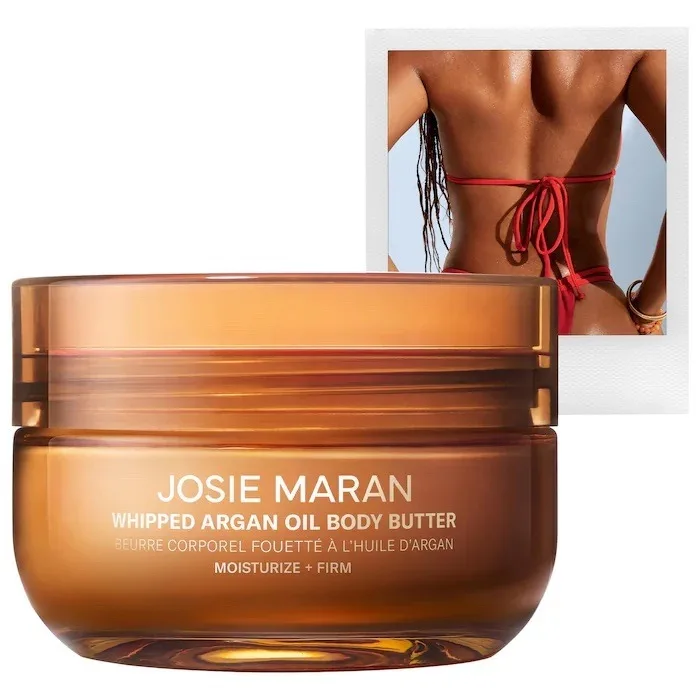 Josie Maran Golden Hour (Amber, White Musk) – Whipped Argan Oil Refillable Firming Body Butter