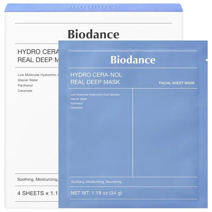 Biodance Hydro Cera-nol Real Deep Mask – 4 pack for Dryness Relief & Redness Soothing