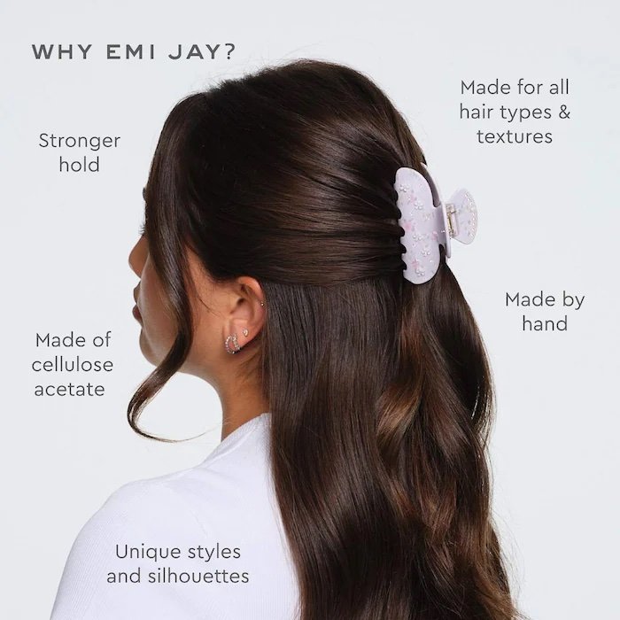 Emi Jay Sweetheart Hair Claw Clip in Tea Party