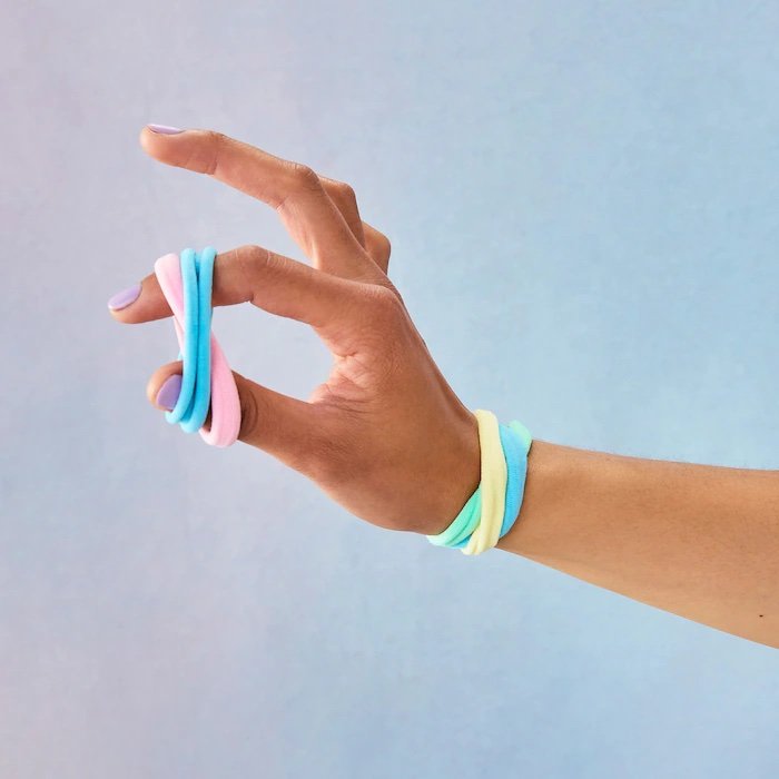 Mane Rainbow Fabric Hair Ties