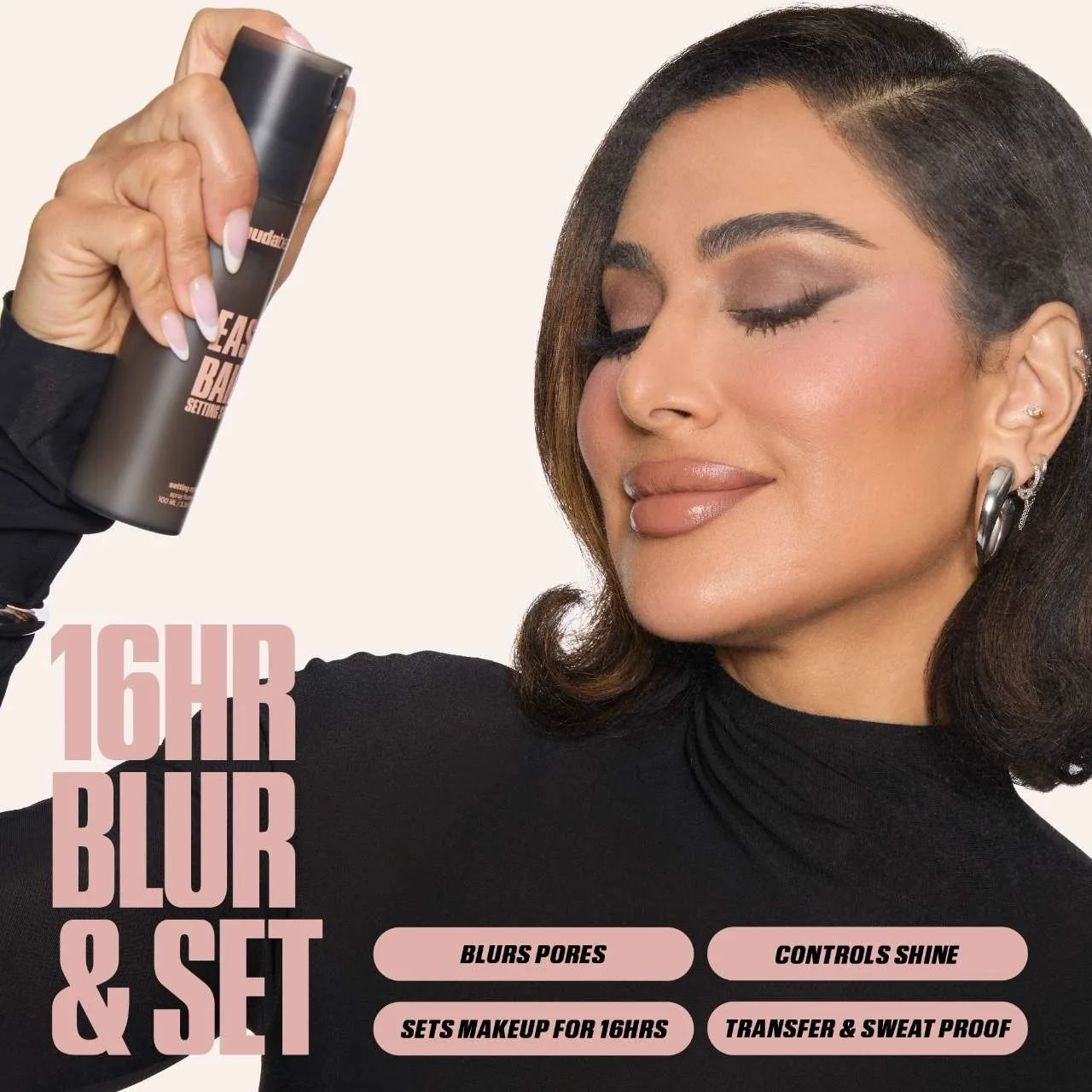 HUDA BEAUTY Easy Bake Blurring Setting Spray with 16-Hour Wear