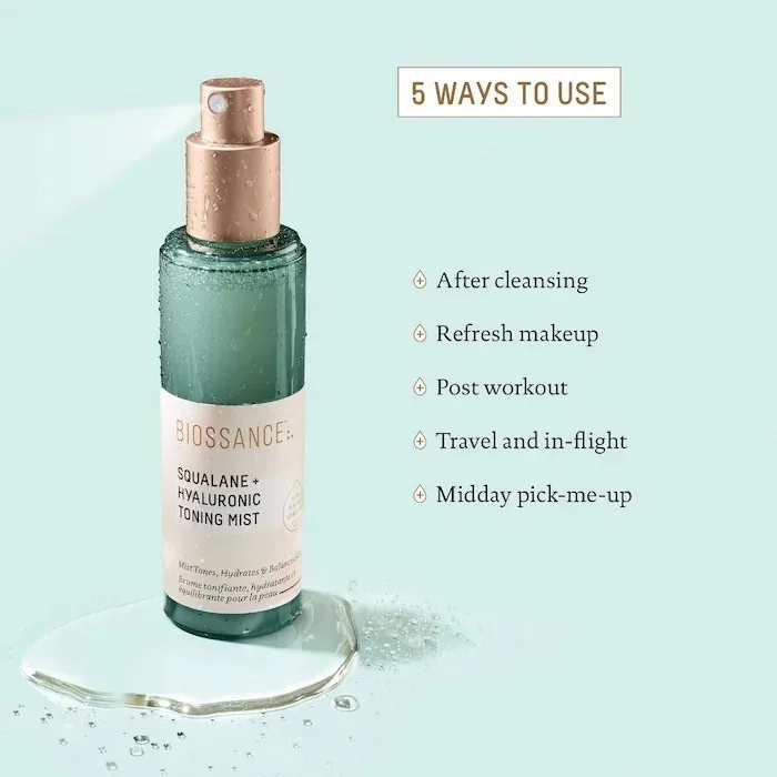 Biossance Hyaluronic Acid Hydrating Face Toner Mist + Squalane