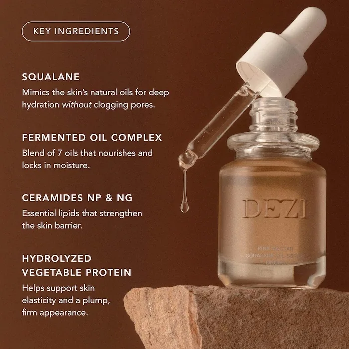 Dezi Skin Pink Nectar Squalane Oil-Serum Hydrating Drops