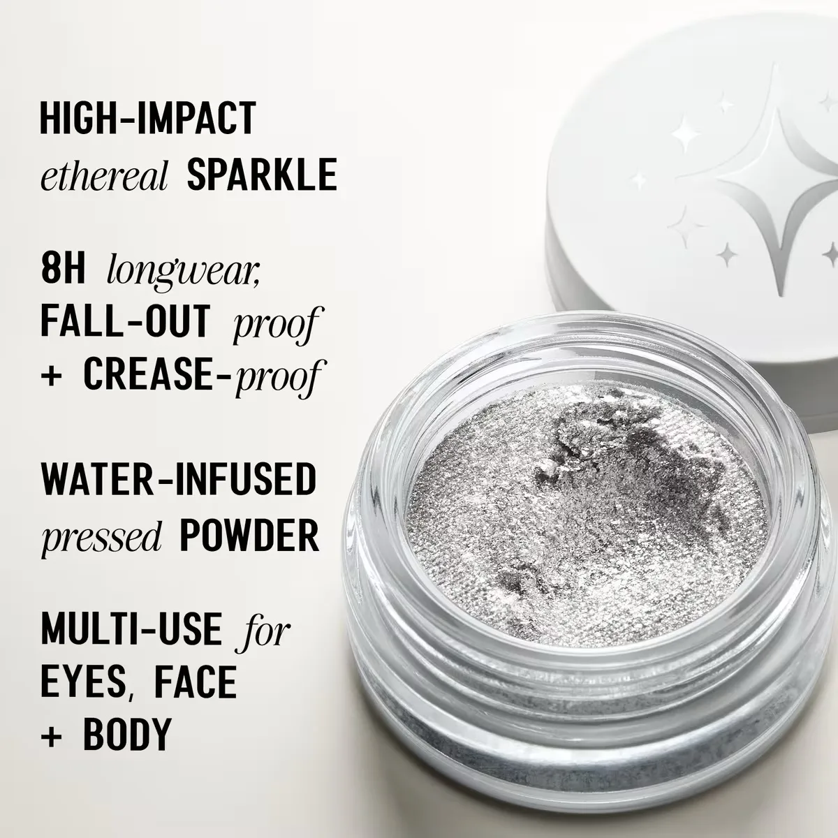 HALF MAGIC Glitter Puck Pressed Fairy Dust Eyes, Face + Body