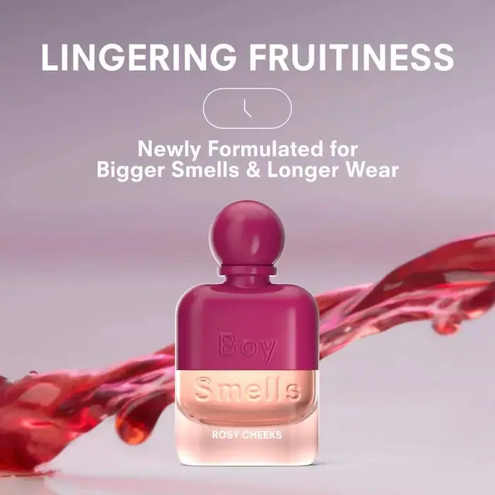 Boy Smells Rosy Cheeks Perfume with Pomegranate