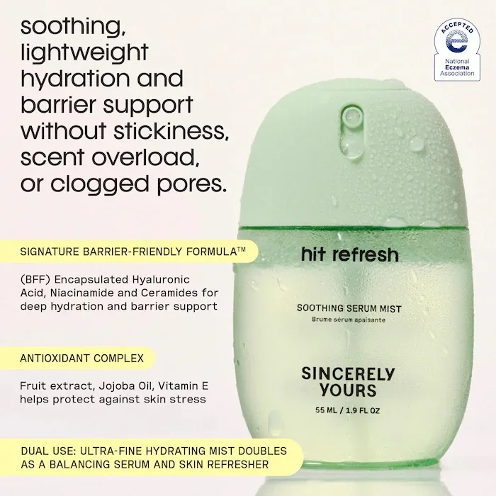 Sincerely Yours Hit Refresh Soothing and Hydrating Serum Mist with Cucumber Extract