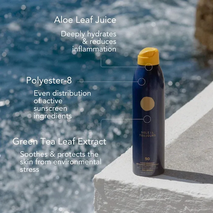 Soleil Toujours Clean Conscious Body Sunscreen Mist with Vitamin C SPF 30-50