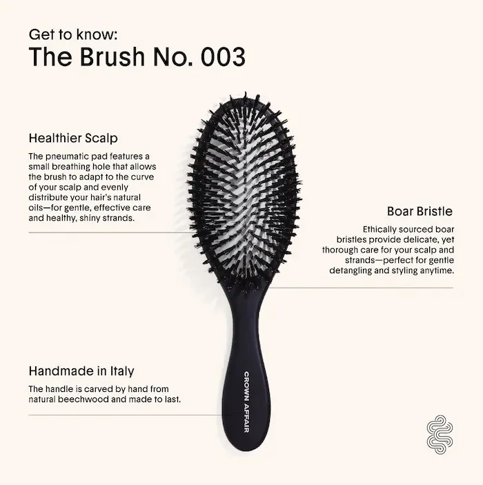 Crown Affair The Boar Hair Brush No. 003 for Fine, Thin Hair