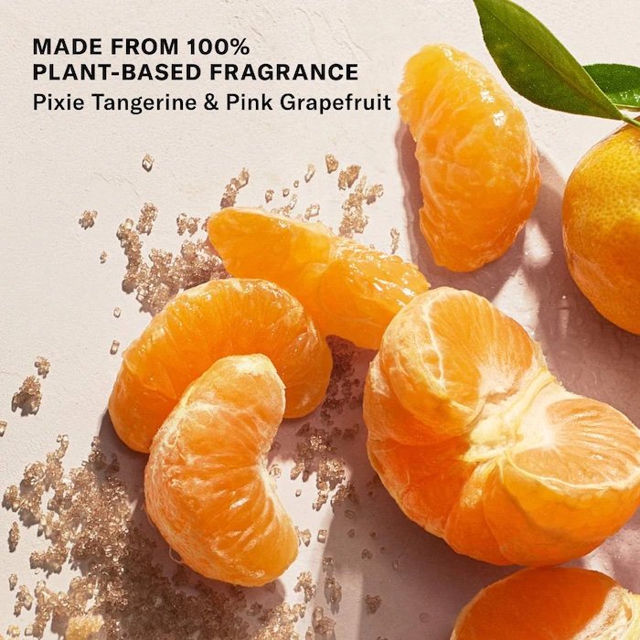 Josie Maran Topless Tangerine – Argan Oil + Sugar Balm Refillable Exfoliating Body Scrub Jar