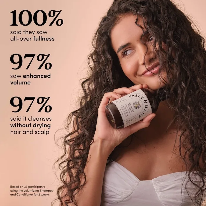 Fable & Mane Volumizing Shampoo for Fine, Dry, Thinning Hair