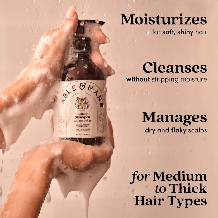 Fable & Mane Hydrating Shampoo for Thick, Dry, Damaged Hair