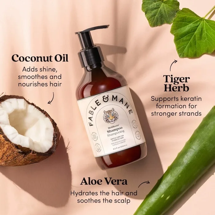 Fable & Mane Hydrating Shampoo for Thick, Dry, Damaged Hair
