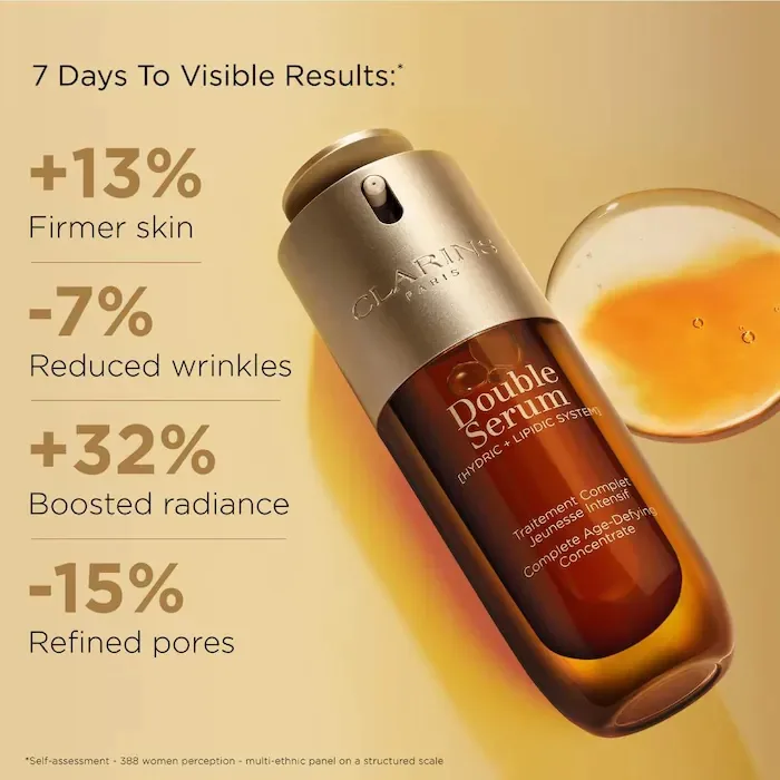 Clarins DOUBLE SERUM® To Firm, Boost Radiance & Refine Pores