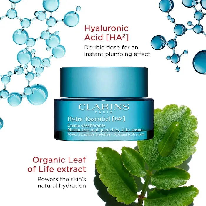 Clarins Hydra-Essentiel Silky Moisturizer with Double Dose Hyaluronic Acid