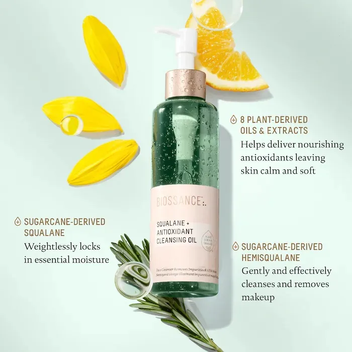 Biossance Antioxidant Makeup Removing Cleansing Oil + Squalane