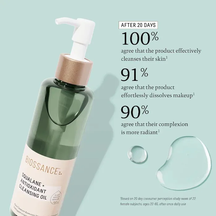 Biossance Antioxidant Makeup Removing Cleansing Oil + Squalane
