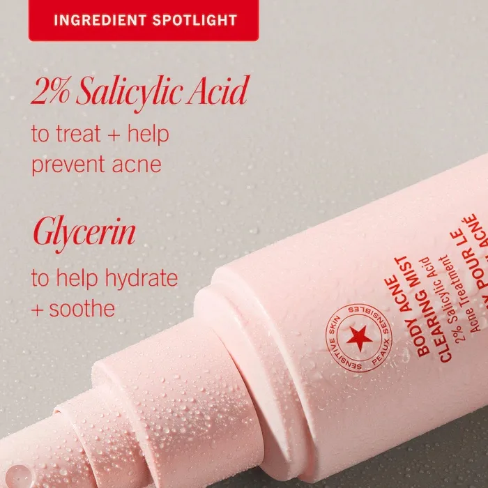 First Aid Beauty Body Acne Clearing Mist -2% Salicylic Acid Acne Treatment