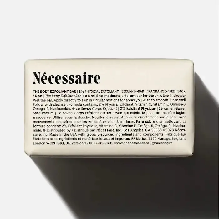 Nécessaire The Body Exfoliant Bar – In-Shower KP Treatment