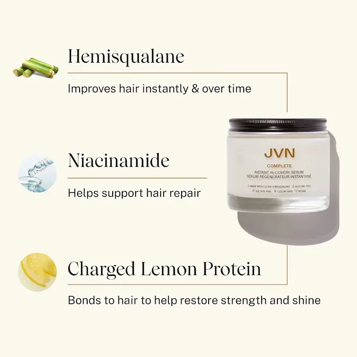 JVN Complete Instant Recovery Heat Protectant Leave-In Serum